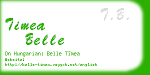 timea belle business card